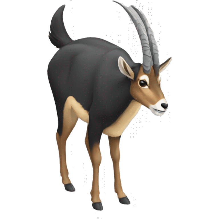 Chamois black white emoji