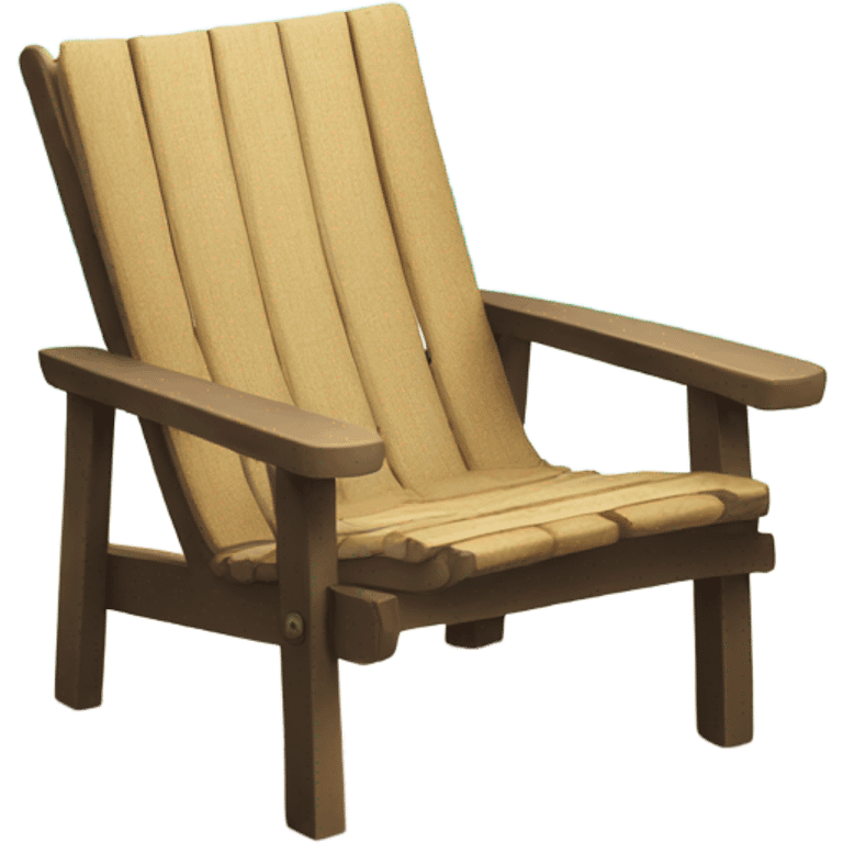 Chair on tropical beach  emoji