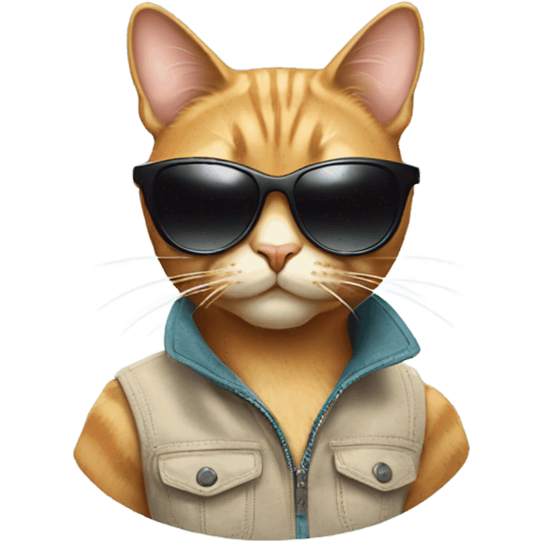 Cat with sunglasses emoji