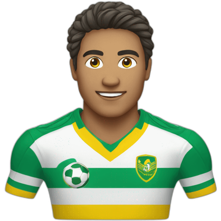 Football kabyle jaune et vert emoji