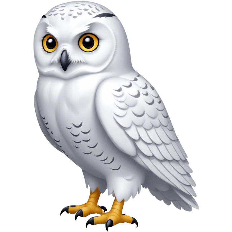 Snowy owl full body emoji