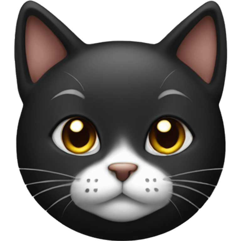 A Cat black cute emoji