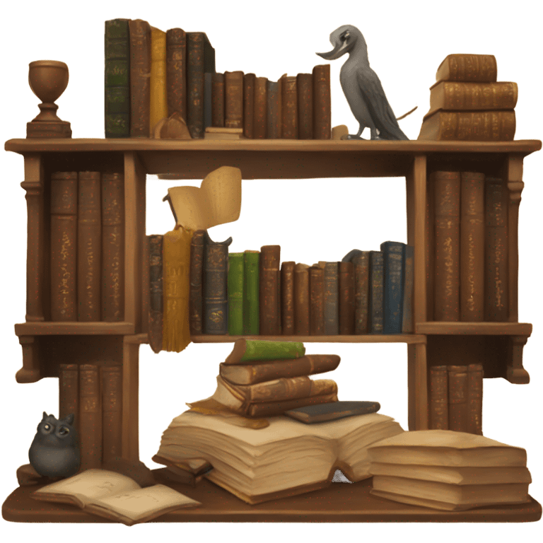 hogwarts library aesthetic study emoji