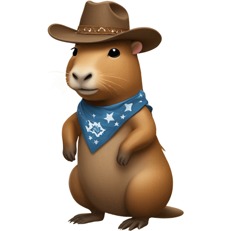 full body capybara cowboy emoji