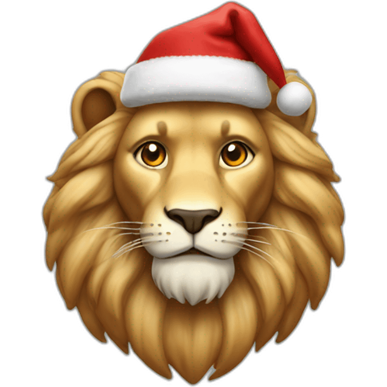 Santa Claus lion emoji