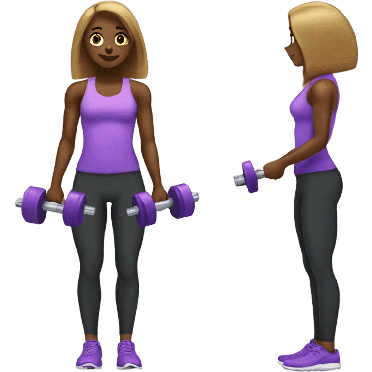 Gym dumbbell girl emoji