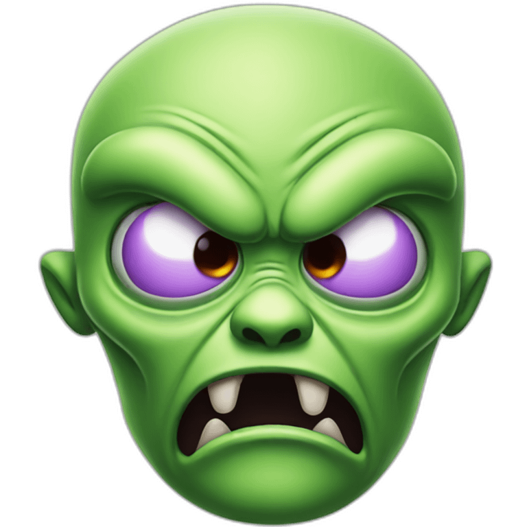 Angry alien emoji