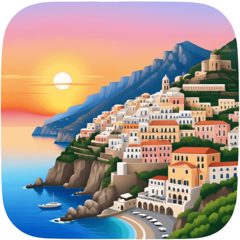 Amalfi Coast sunset  emoji