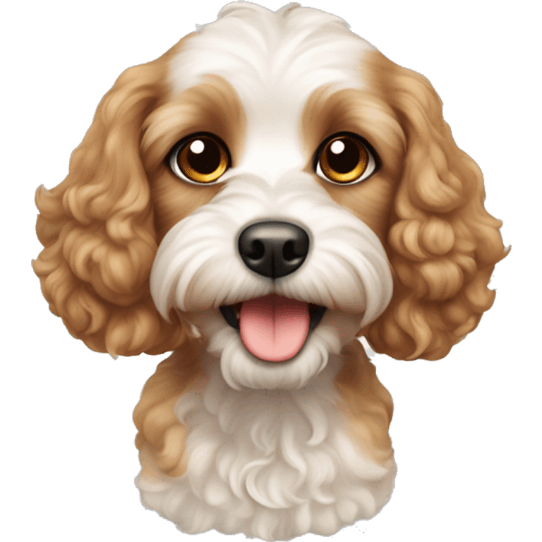 Cute dog cavapoo emoji