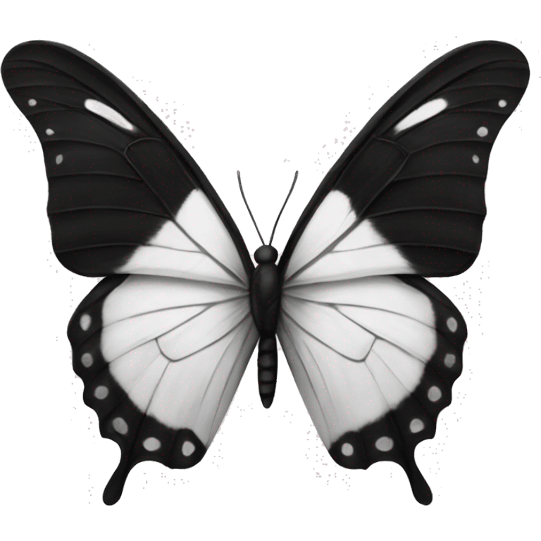 Mariposa boland e blanco y negro  emoji