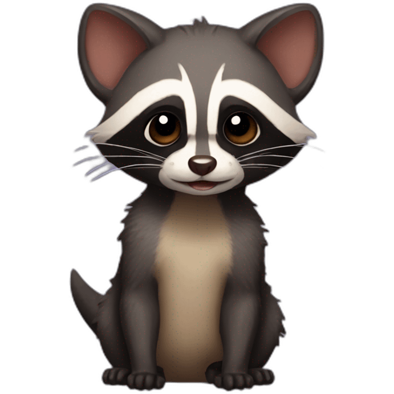 bat ferret raccoon emoji