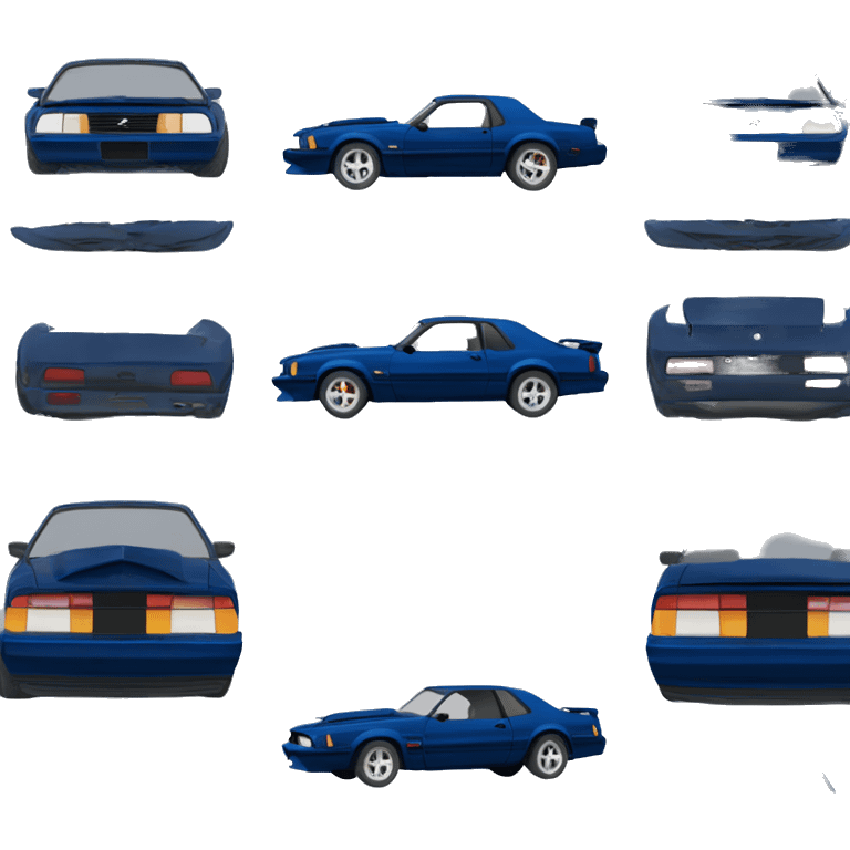 Foxbody Mustang dark blue  emoji