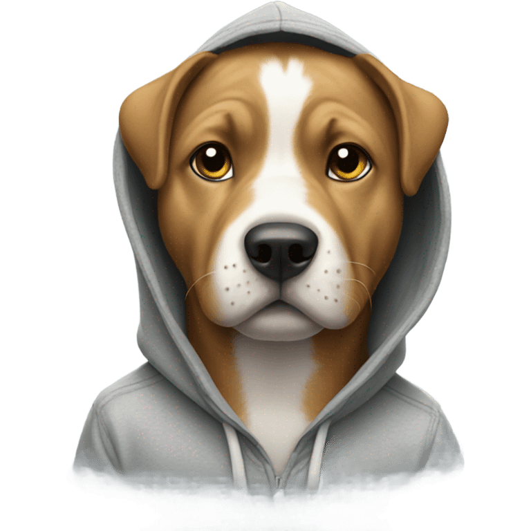 dog wearing a hoodie emoji