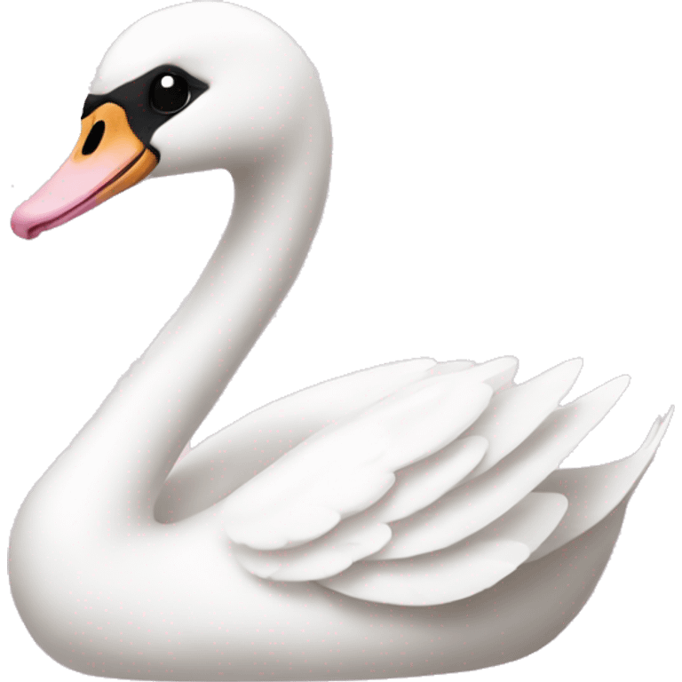 swan with light pink bow emoji