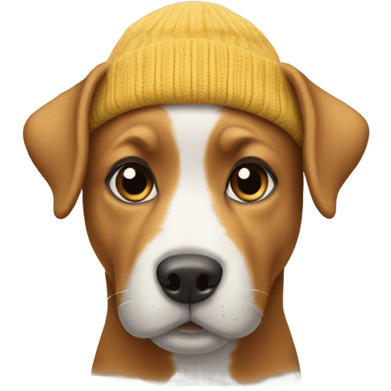 dog with beanie  emoji