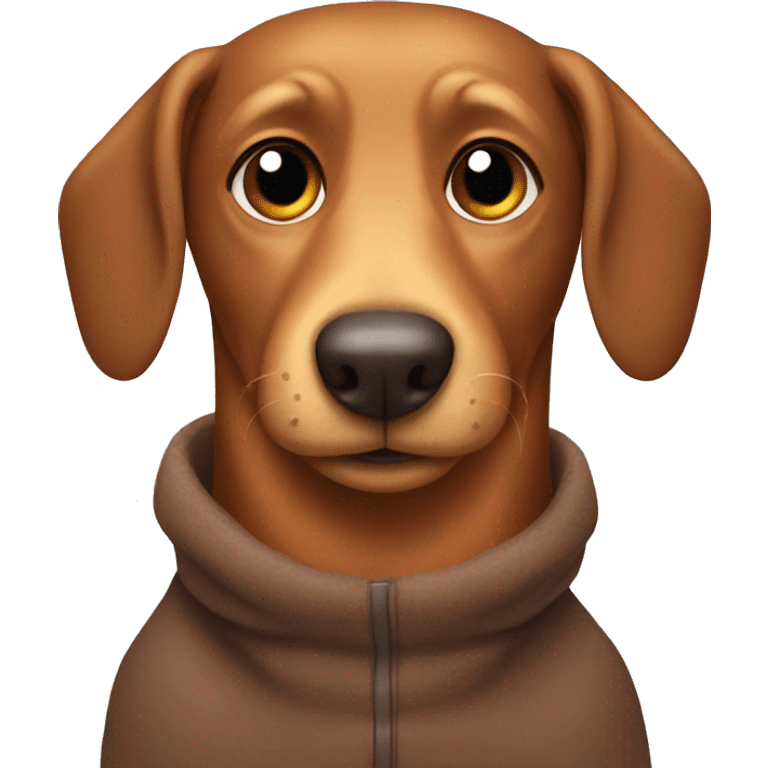 Wiener dog in bear outfit emoji