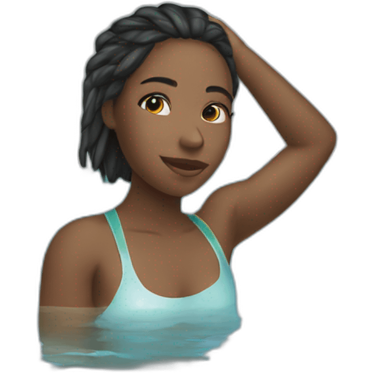 Fille piscine emoji