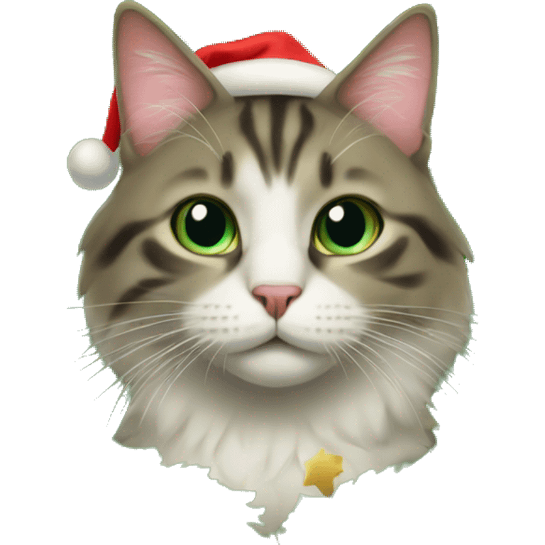 Cat in christmas tree emoji