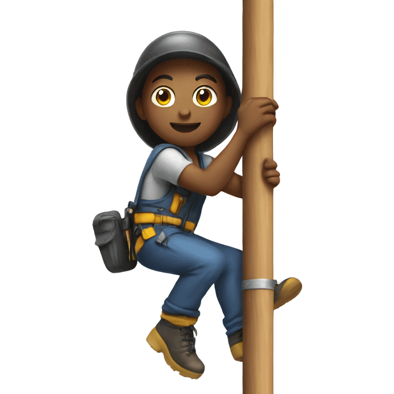 Working on a pole emoji