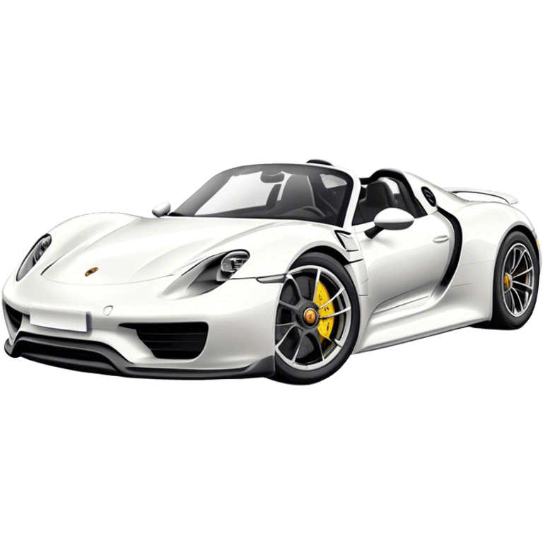 Porsche 918 Spyder - Porsche (Model Year: 2021) (Iconic colour: White) emoji