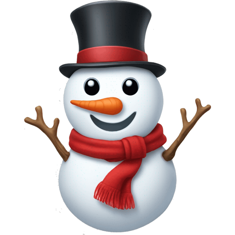 a snowman in a red hat emoji