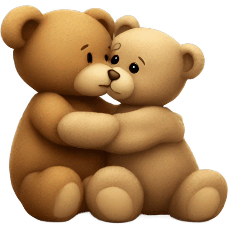 teddy bear kissing another teddy bear emoji