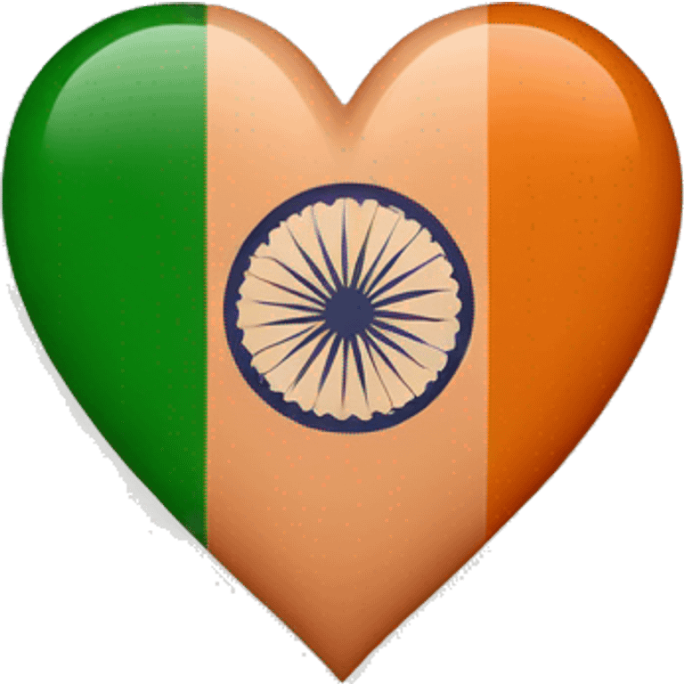 indian flag in heart emoji