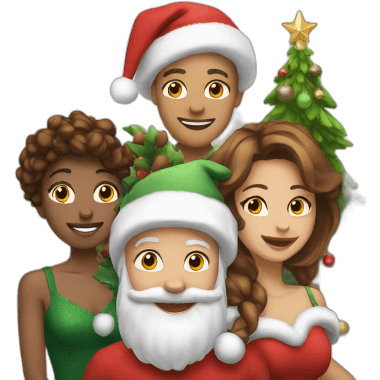 Christmas with friends emoji