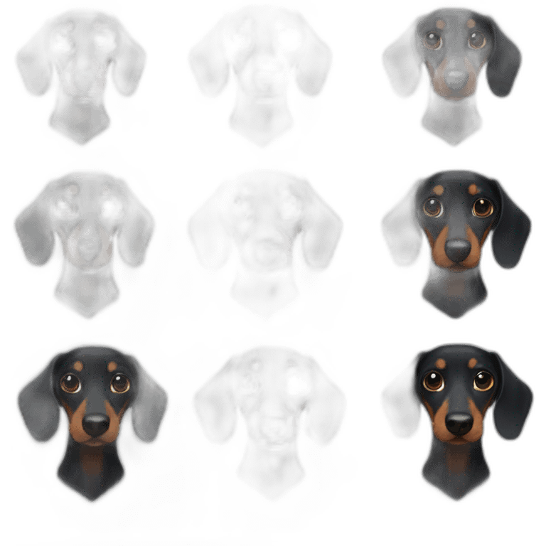 black dachshund emoji