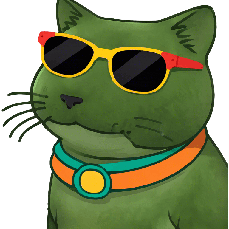 Cat with sunglasses emoji