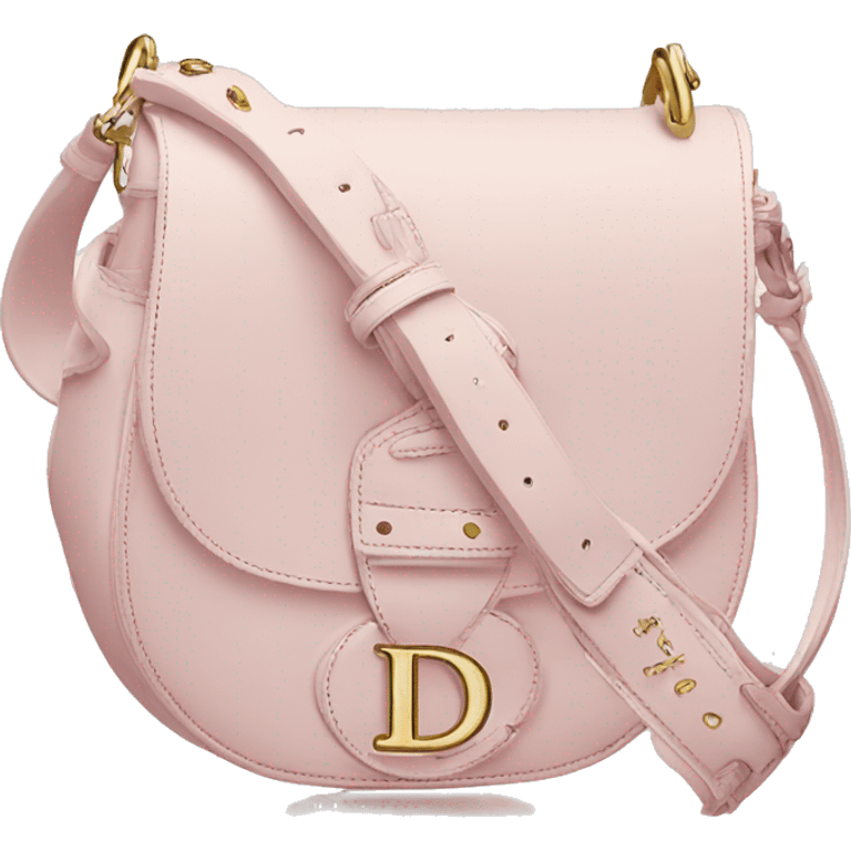 Dior  light pink saddle bag  emoji