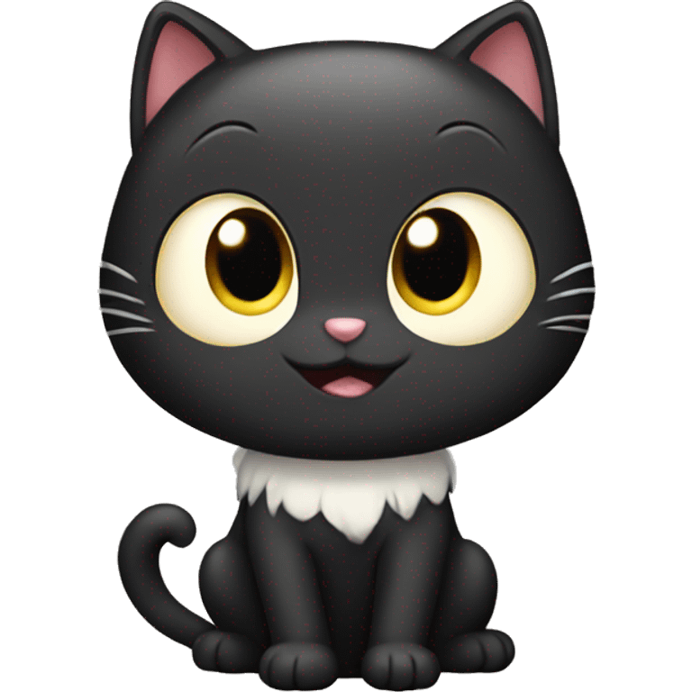 Cute black cat  emoji