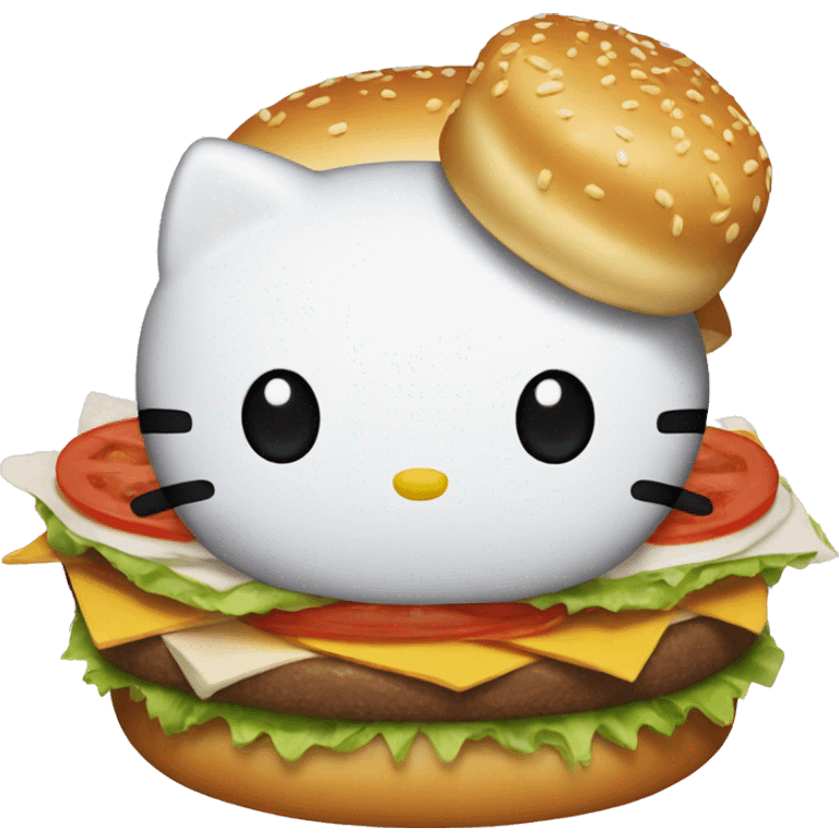 hello kitty hamburger emoji