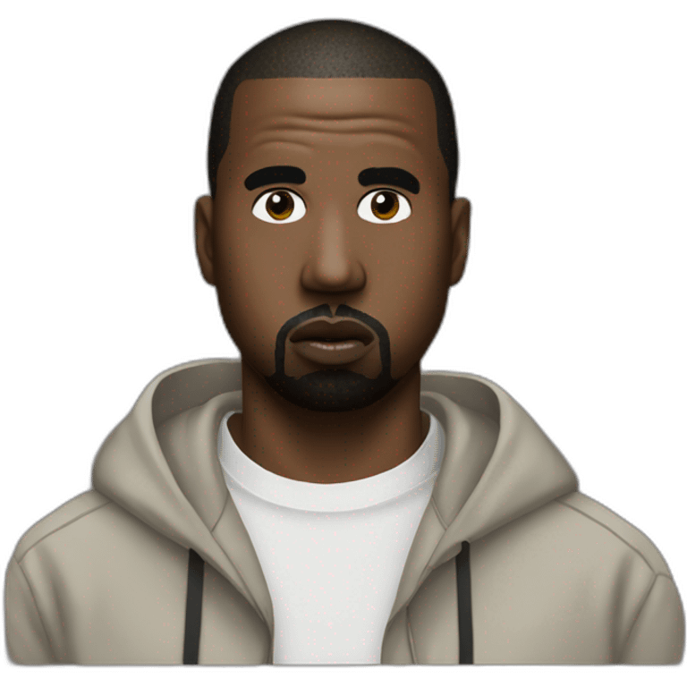 Kanye West wearing Vultures shirt and Jason Vorhees mask emoji