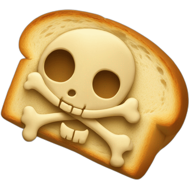 Skull and crossbones bread emoji