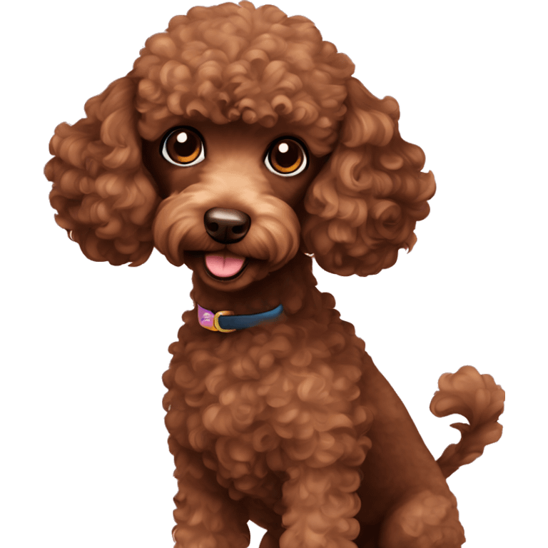 Miniature Brown Poodle emoji