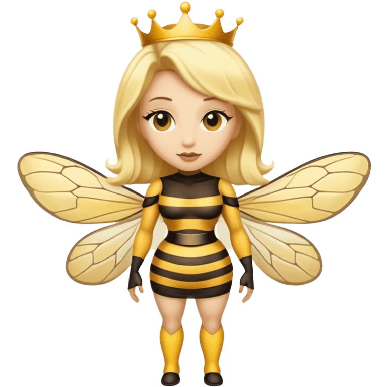 Full Body plus  Queen bee woman with  blonde hair and big nose emoji