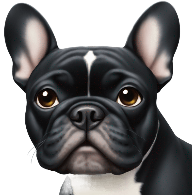 Black French bulldog  emoji