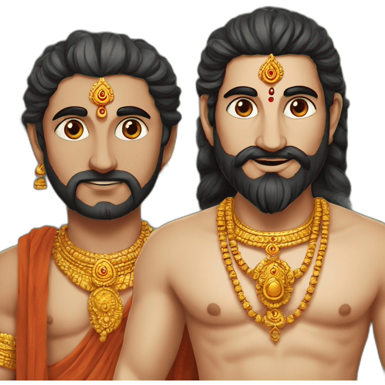 lord rama and raavana friends emoji