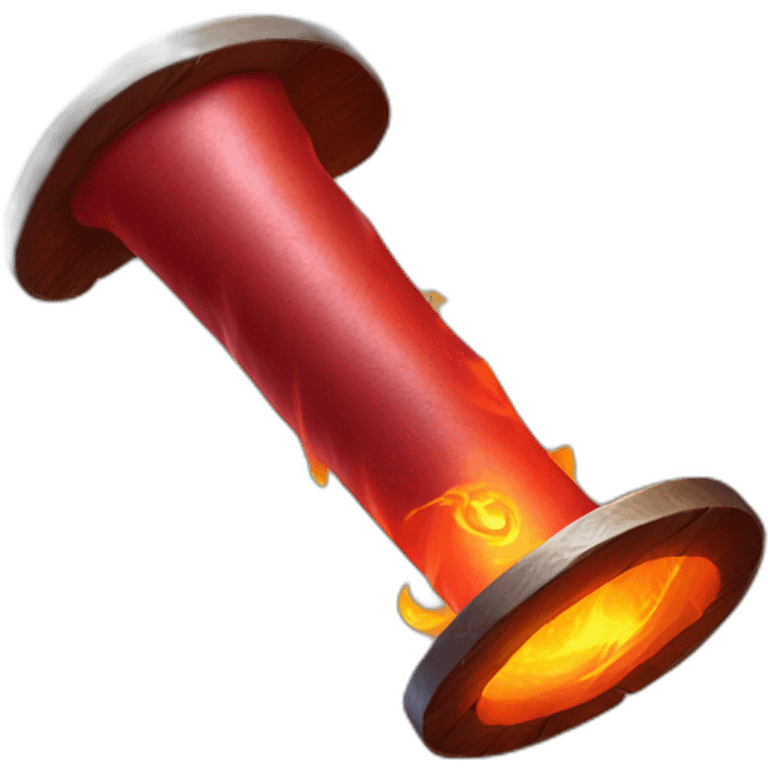 red glowing spell scroll emoji