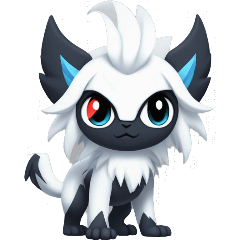 Edgy Cool Kawaii Litten-Absol-Pokémon Full Body emoji