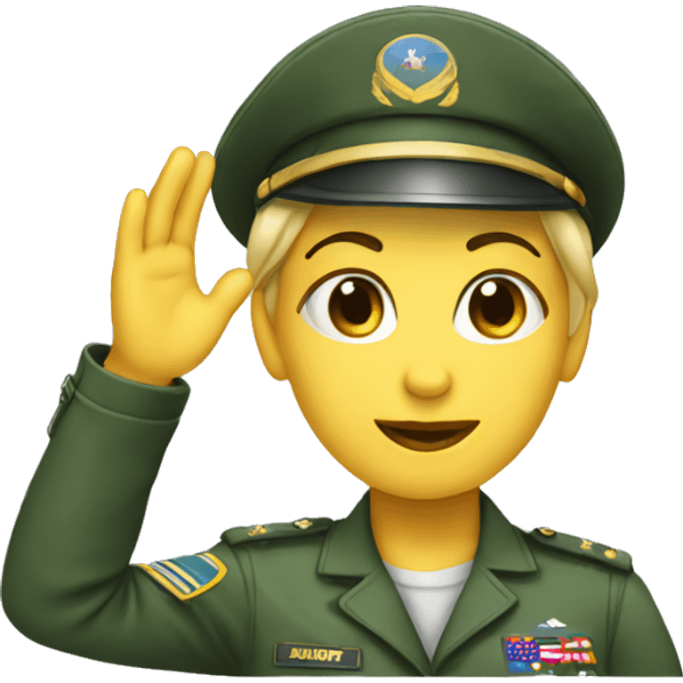 Female saluting emoji