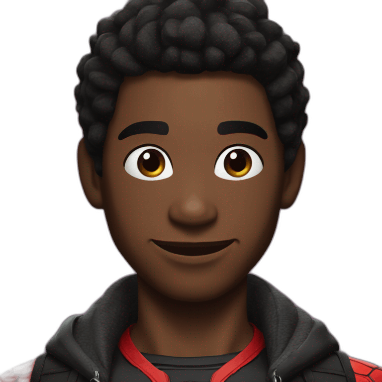 black spider-man miles morales emoji