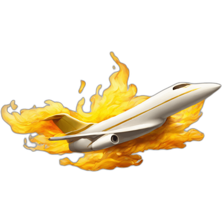 golden jet with fire emoji