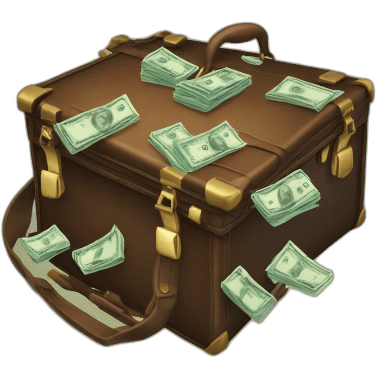 briefcase overflow money emoji