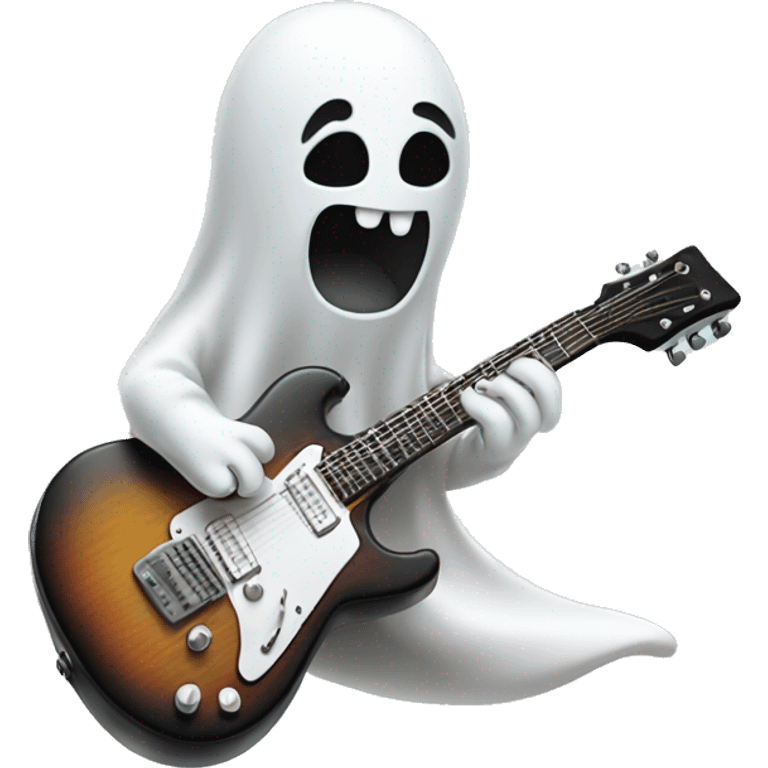 ghost playing electric guitar emoji