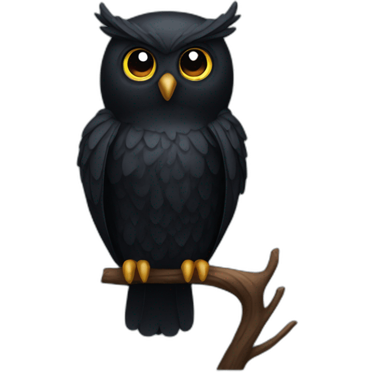 Black owl emoji