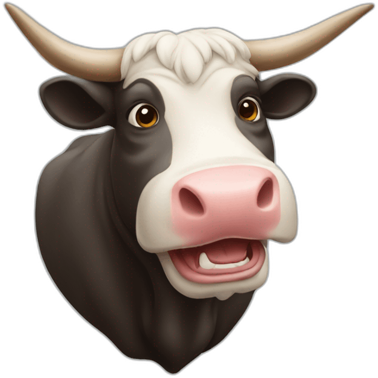 a bull happy emoji