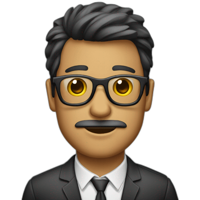 Hombre con gafas y perilla emoji