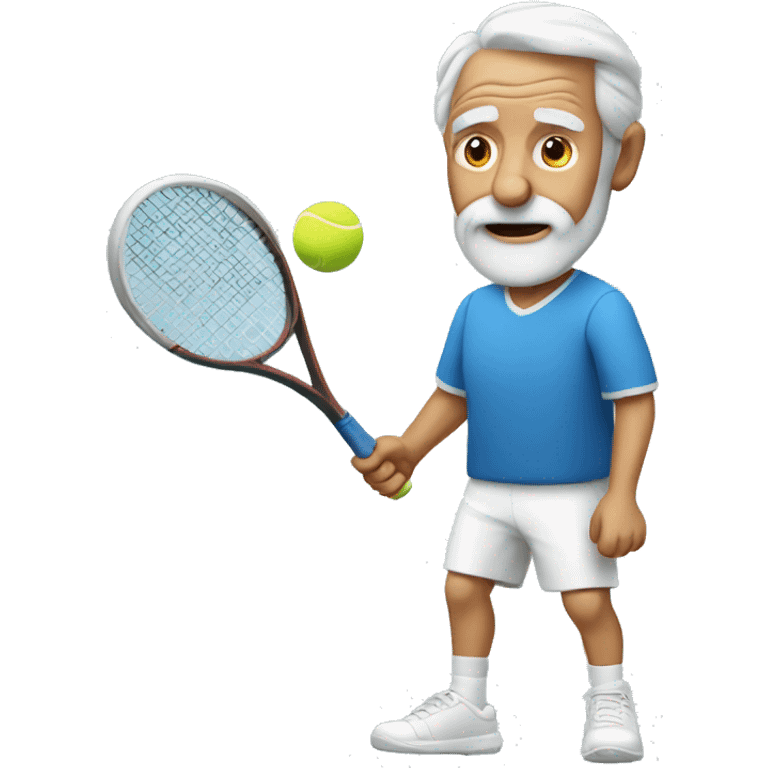 Old man playing tennis emoji